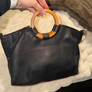 Anthropologie Black Leather Purse